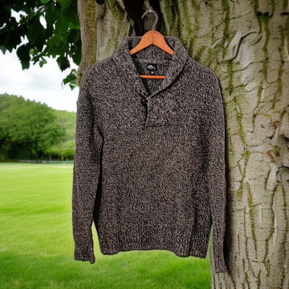 L.L. Bean Lambs Wool Shawl Collar Sweater  Sz M Pullover Warm Preppy Academia. - Picture 10 of 15